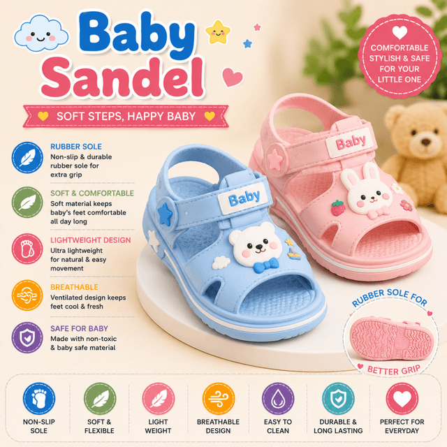 BABY SANDALS RUBBER SOLE